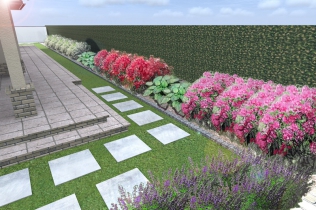 Kwitnący ogród - projekt LandscapeDesign.pl